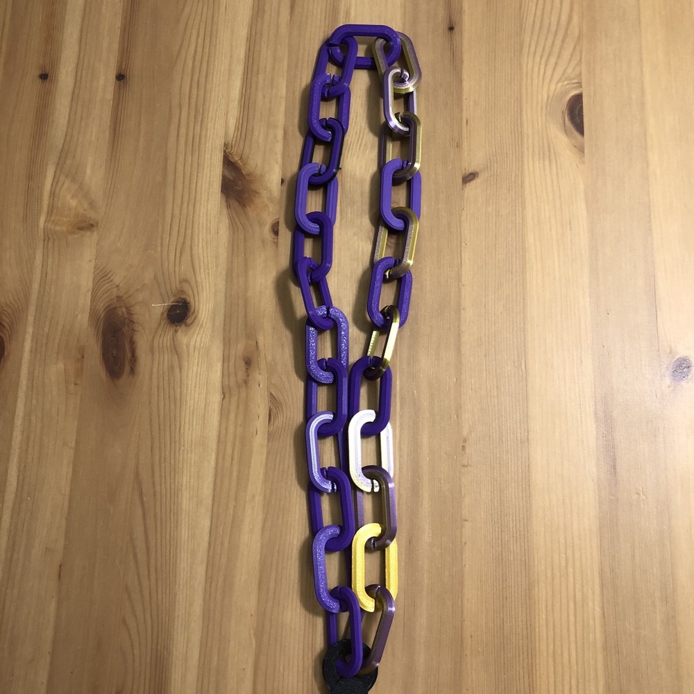 Baltimore Ravens Lamar Jackson 3D Printed Chain Purple Black Gold Football NFL - Picture 8 of 8
